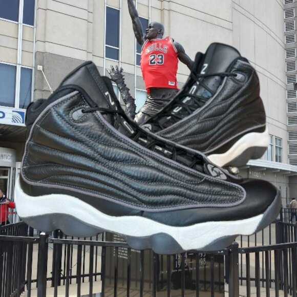 Nike Air Jordan Pro Strong Jump Man Black White Shoes DC8418-002 Men’s Size 12 - Picture 2 of 14